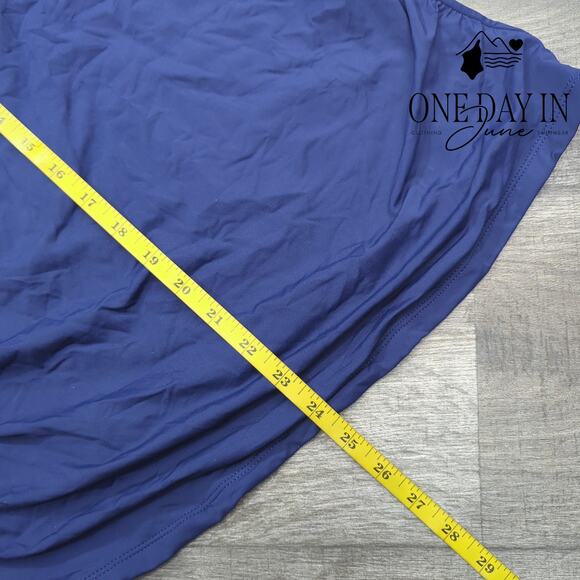 Aqua Eve Straight Neck Tankini Top Size XL - Picture 4 of 5